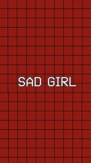 Sad Girl On Checkered Aesthetic Wallpaper
