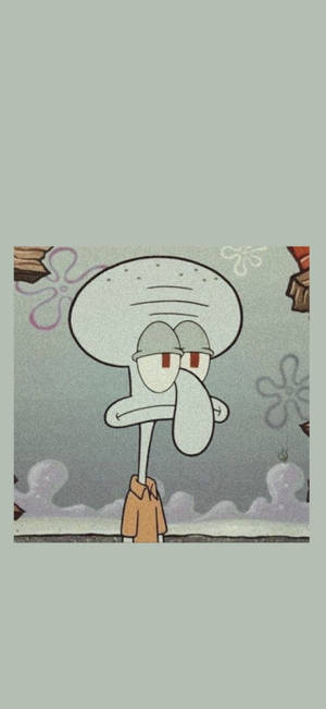 Sad Squidward Crop Edit Wallpaper