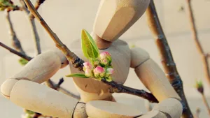 Sad Wooden Mannequin Wallpaper