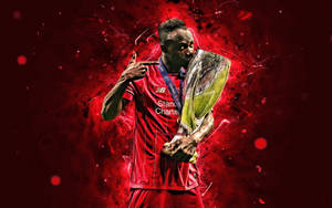 Sadio Championship Cup Liverpool 4k Wallpaper