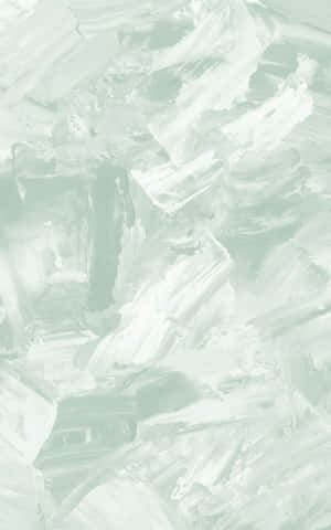 Sage Aesthetic White Paint Strokes Wallpaper