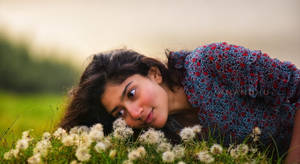 Sai Pallavi And Flowers Wallpaper