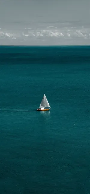 Sailboat Floating Iphone Ios 10 Wallpaper