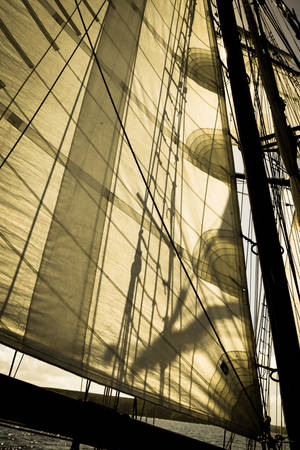 Sailing Masts Shadows Wallpaper
