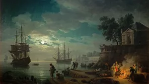 Sailing Ship Oil Painting Wallpaper
