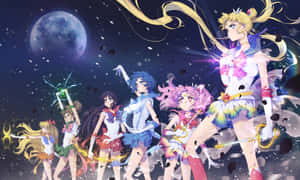 Sailor Mercury Fighting Villains Wallpaper
