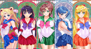 Sailor Mercury With Sailor Jupiter Wallpaper