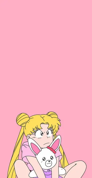 Sailor Moon Pink Background Wallpaper