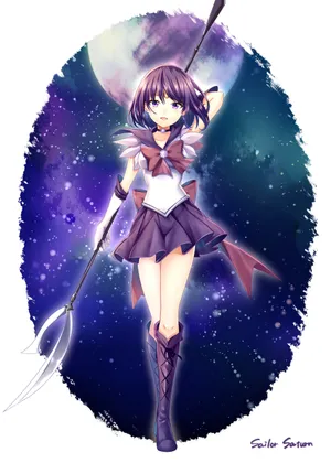 Sailor Saturn, The Sailor Scout Who Guards The Galaxy. Wallpaper