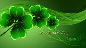 Saint Patrick’s Day With A Clover Wave Wallpaper