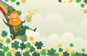Saint Patrick’s Day With Cartoon Leprechaun Wallpaper