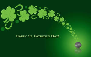 Saint Patrick’s Day With Pot Of Clovers Wallpaper