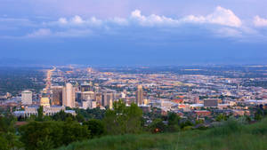 Salt Lake City Cloudy Sky Wallpaper