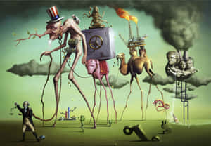 Salvador Dali's Surrealistic Masterpiece Wallpaper