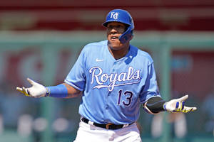 Salvador Perez Spread Hands Wallpaper