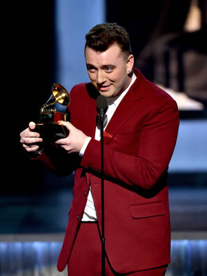 Sam Smith Grammy Award Win Wallpaper