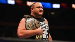 Samoa Joe Aew Championship Belt Wallpaper