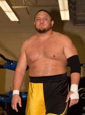 Samoa Joe Wwe Live Tokyo Backstage Wallpaper