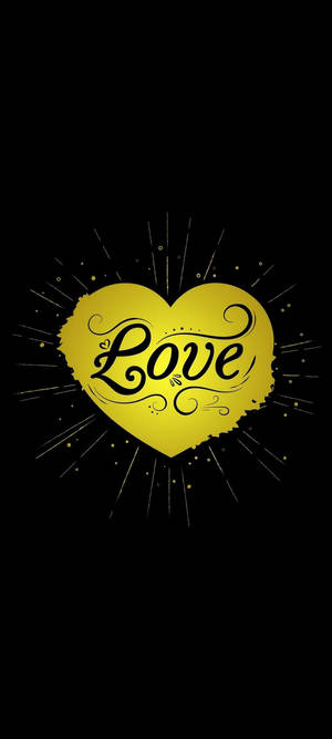 Samsung Galaxy Note 20 Ultra Yellow Heart Wallpaper