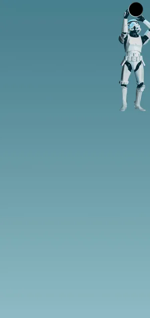 Samsung Galaxy S10 Stormtrooper Teal Cover Wallpaper