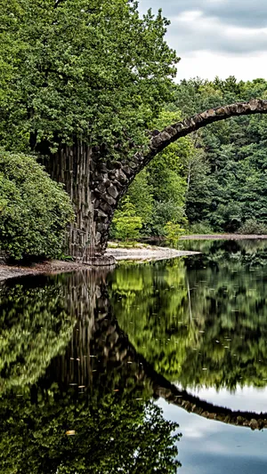 Samsung Galaxy S7 Edge Lake And Trees Wallpaper