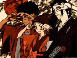 Samurai Champloo Characters Cute Pose Wallpaper