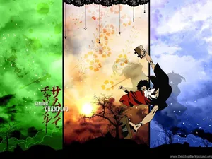 Samurai Champloo Colorful Seasons Wallpaper
