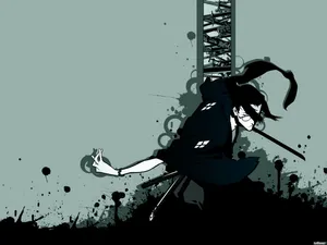 Samurai Champloo Jin Dark Splatters Wallpaper