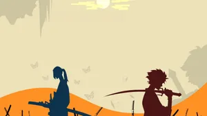 Samurai Champloo Minimalist Jin And Mugen Wallpaper