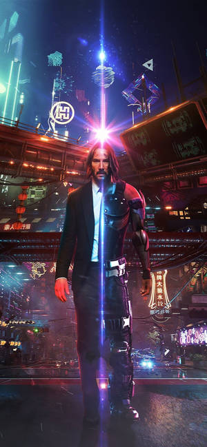 Samurai Frontman Johnny Cyberpunk 2077 Iphone Wallpaper