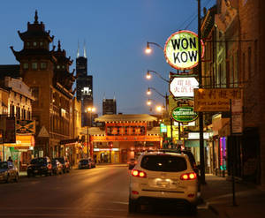 San Francisco Chinatown At Night Wallpaper