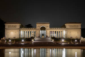 San Francisco Legion Of Honor Night Wallpaper