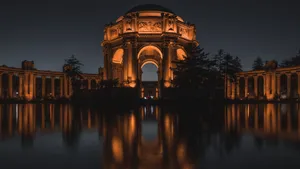 San Francisco Night Arts Palace Wallpaper