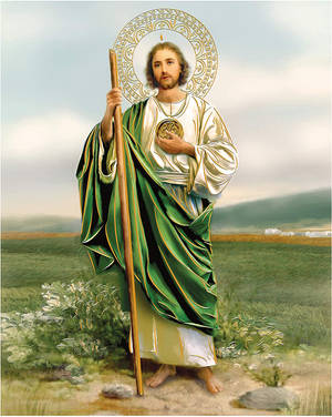 San Judas Medallion Wallpaper