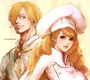 Sanji And Pudding Fanart Wallpaper