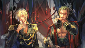 Sanji And Zoro Soldier Outfit Wallpaper