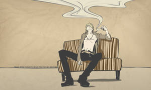 Sanji On Couch Wallpaper