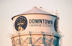 Santa Ana's Historic Water Tower Copyright Wallpaper