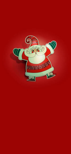 Santa Claus For Aesthetic Christmas Iphone Wallpaper