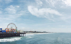 Santa Monica Blue Sky Wallpaper