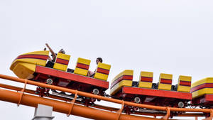 Santa Monica Rollercoaster Riding Wallpaper