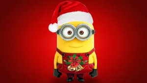 Santa Outfit Minion Desktop Wallpaper