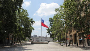 Santiago Chile Bandera Wallpaper