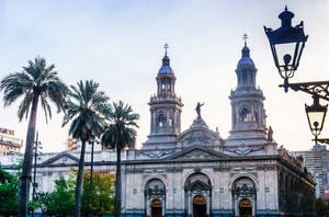 Santiago Chile Cathedral Wallpaper