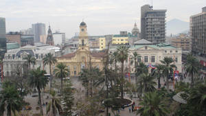 Santiago Chile Plaza De Armas Wallpaper