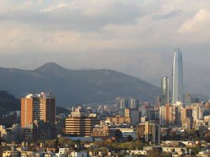 Santiago Chile White Clouds Wallpaper