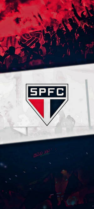 Sao Paulo Fc Logo With Crowd Wallpaper