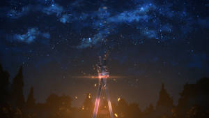 Sao Two Swords Starry Night Wallpaper