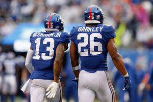 Saquon Barkley And Beckham Jr Back Shot Wallpaper