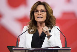 Sarah Palin Delivering Speech At Cpac Maryland Wallpaper